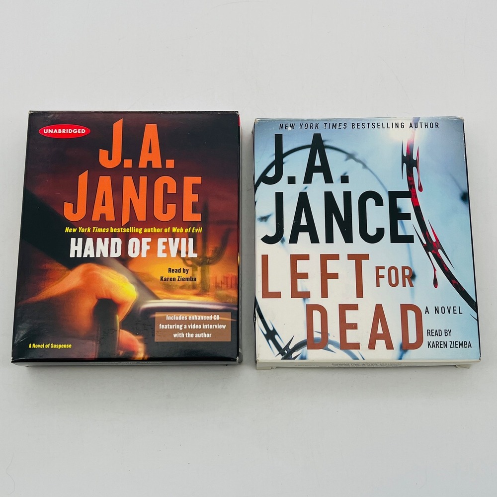 J.A. Jance Audiobook Lot Hand of Evil Left for Dead Unabridged 9 CD Sets Ziemba